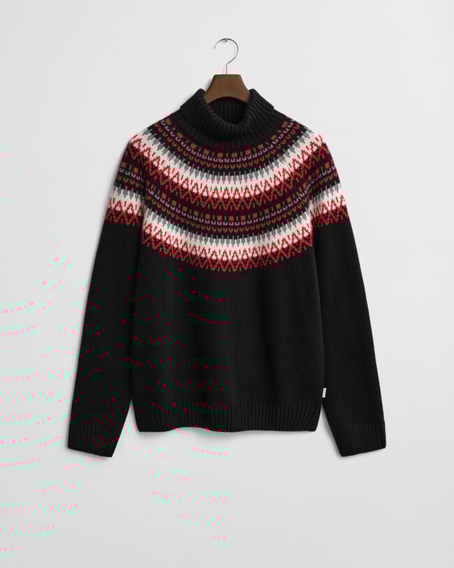 Polotröja med Fair Isle-mönster