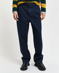 Relaxed fit chinos i bomullstwill