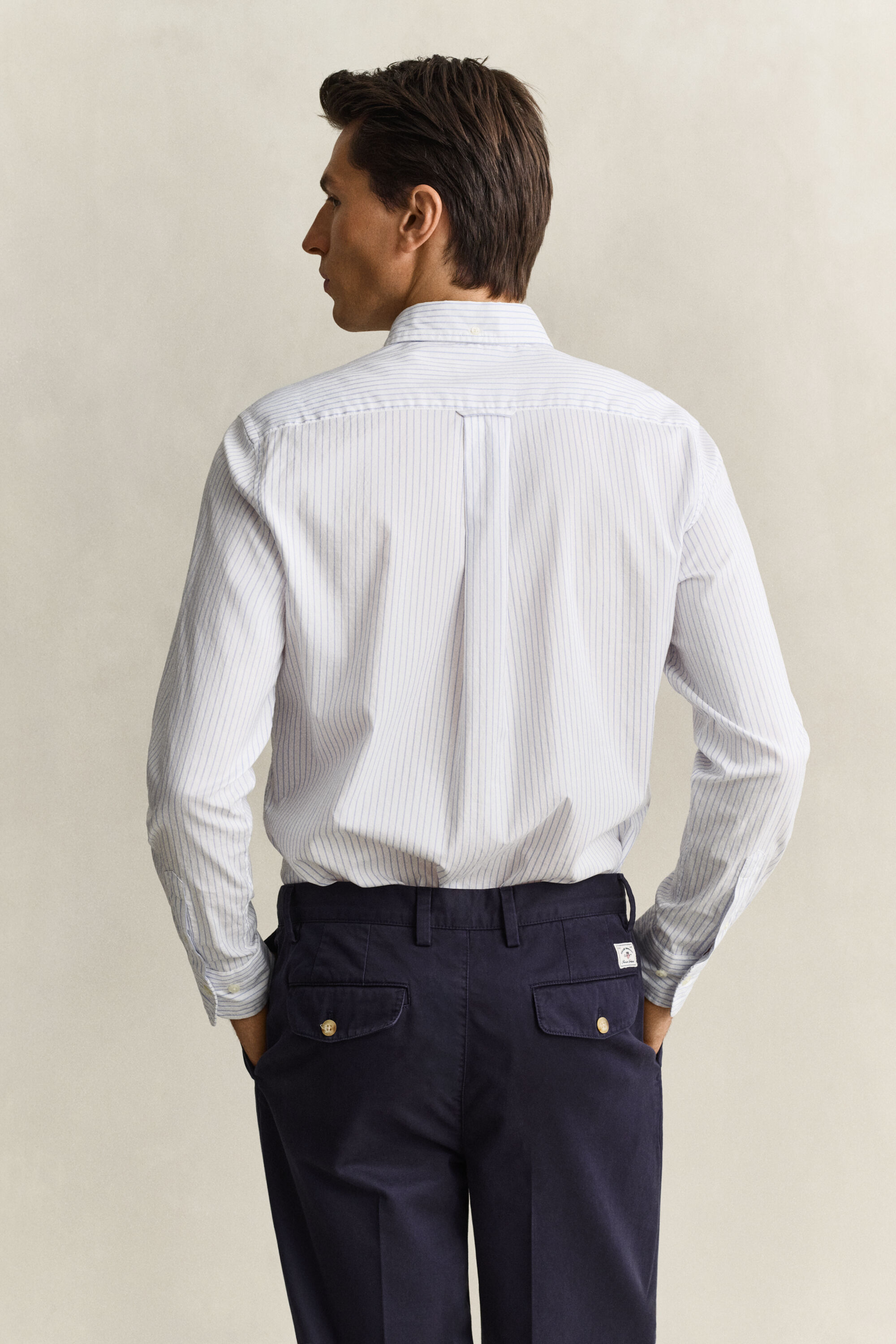 Gant x Yale randig oxfordskjorta