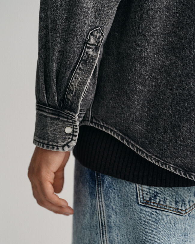 Oversized Heavy Washed denimskjorta