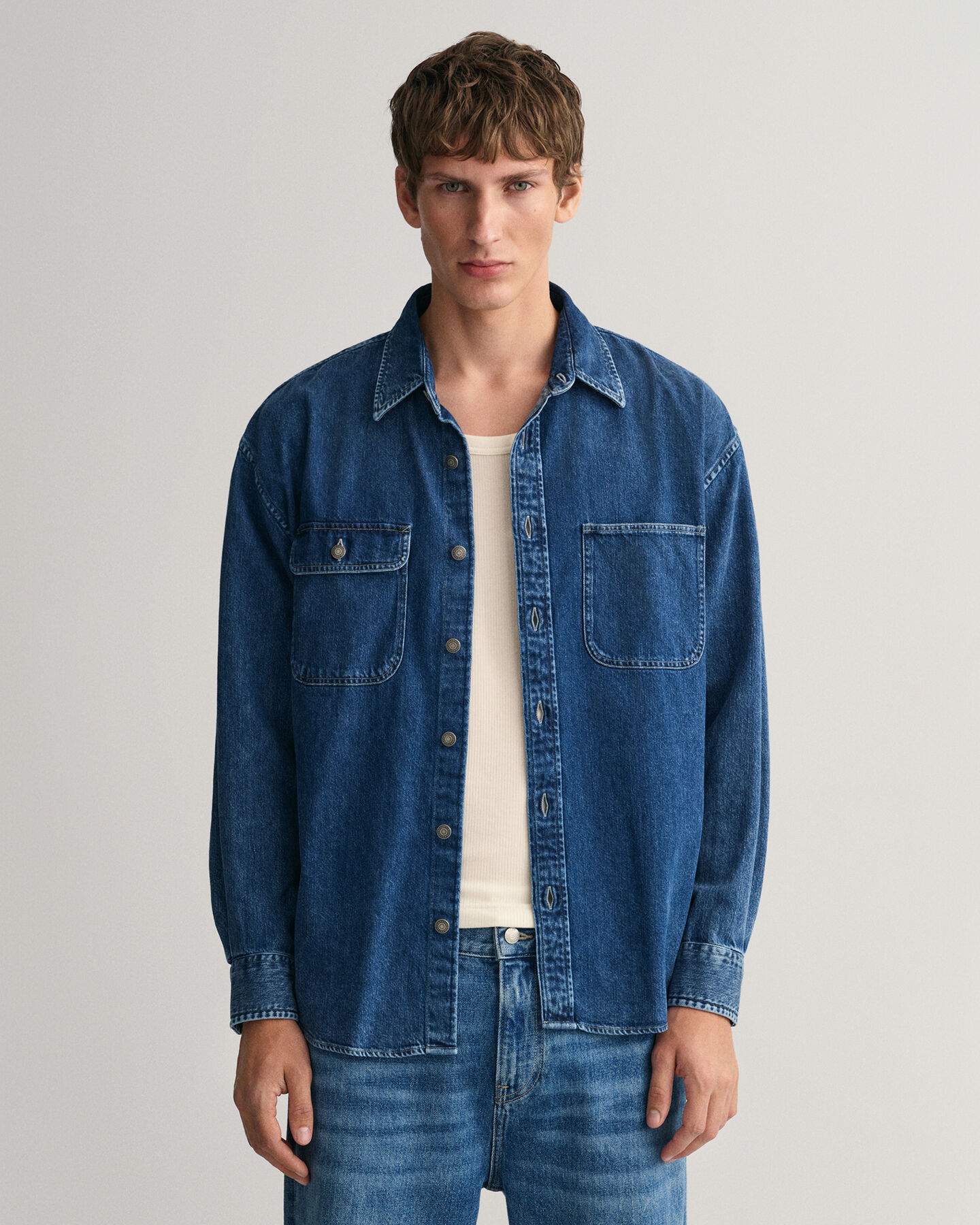 Oversized denimskjorta