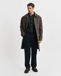 Regular fit klassisk rutig poplinskjorta