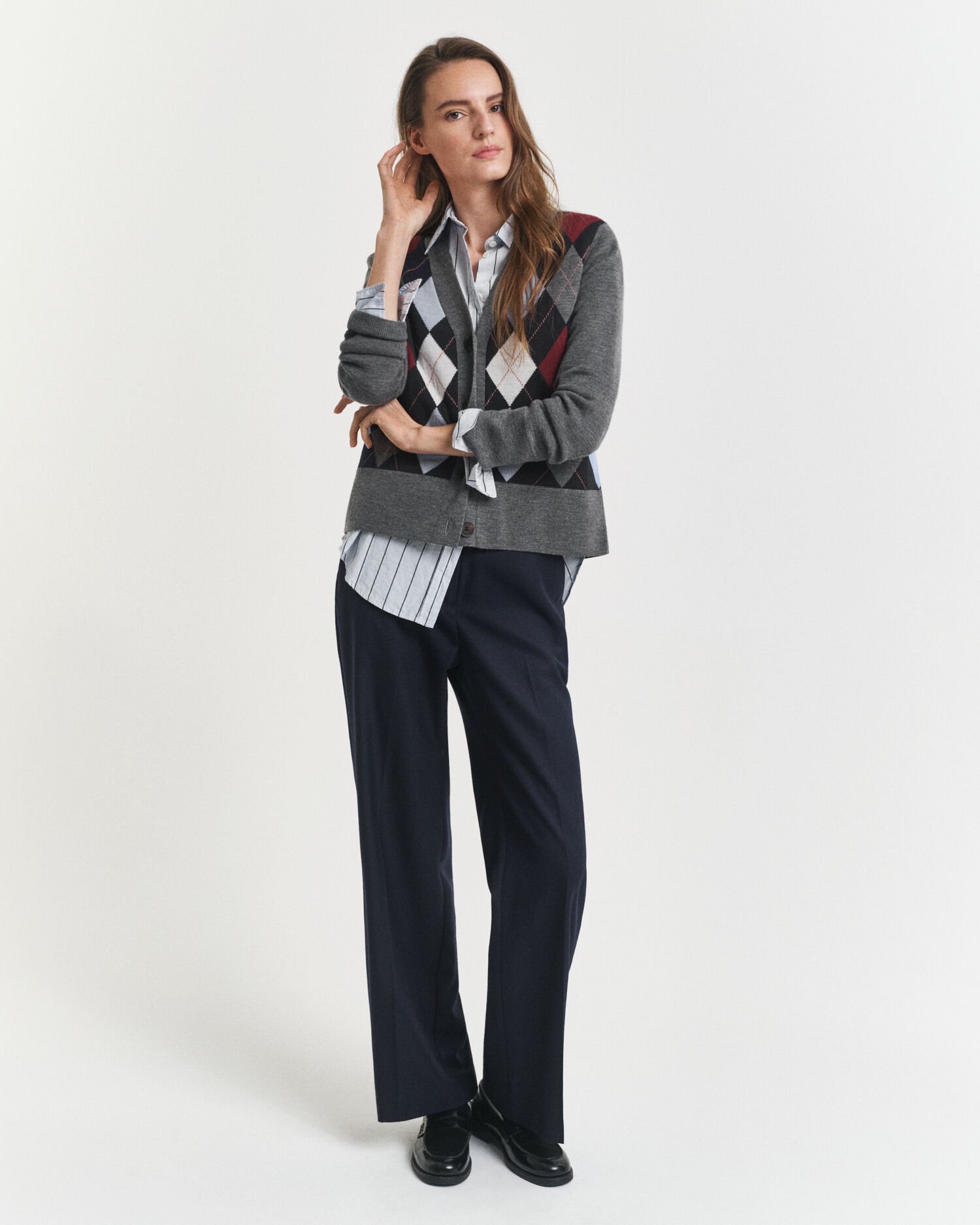 Argyle V-ringad kofta