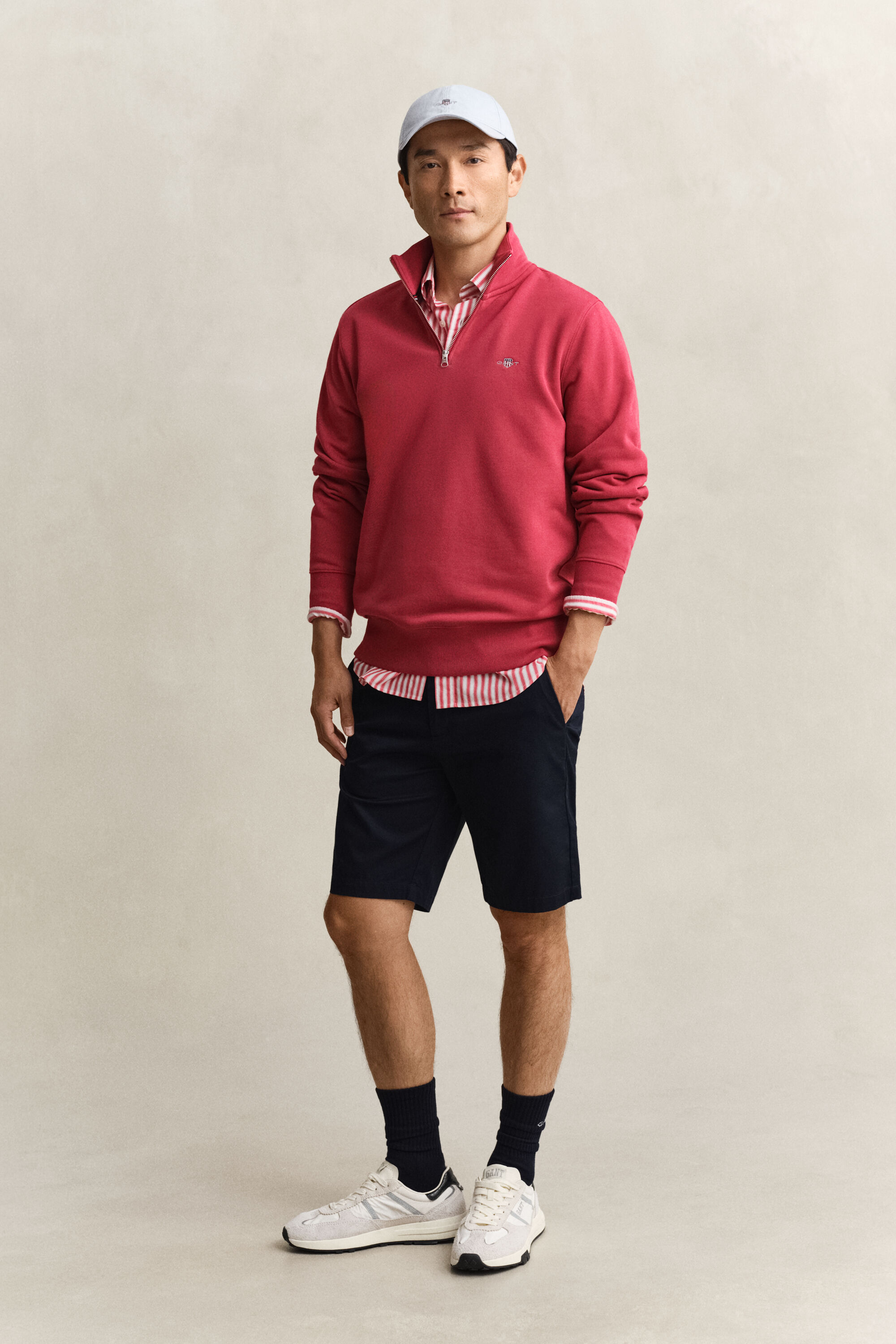 Shield sweatshirt med dragkedja vid halsöppningen