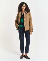 Kort Car Coat i ullblandning