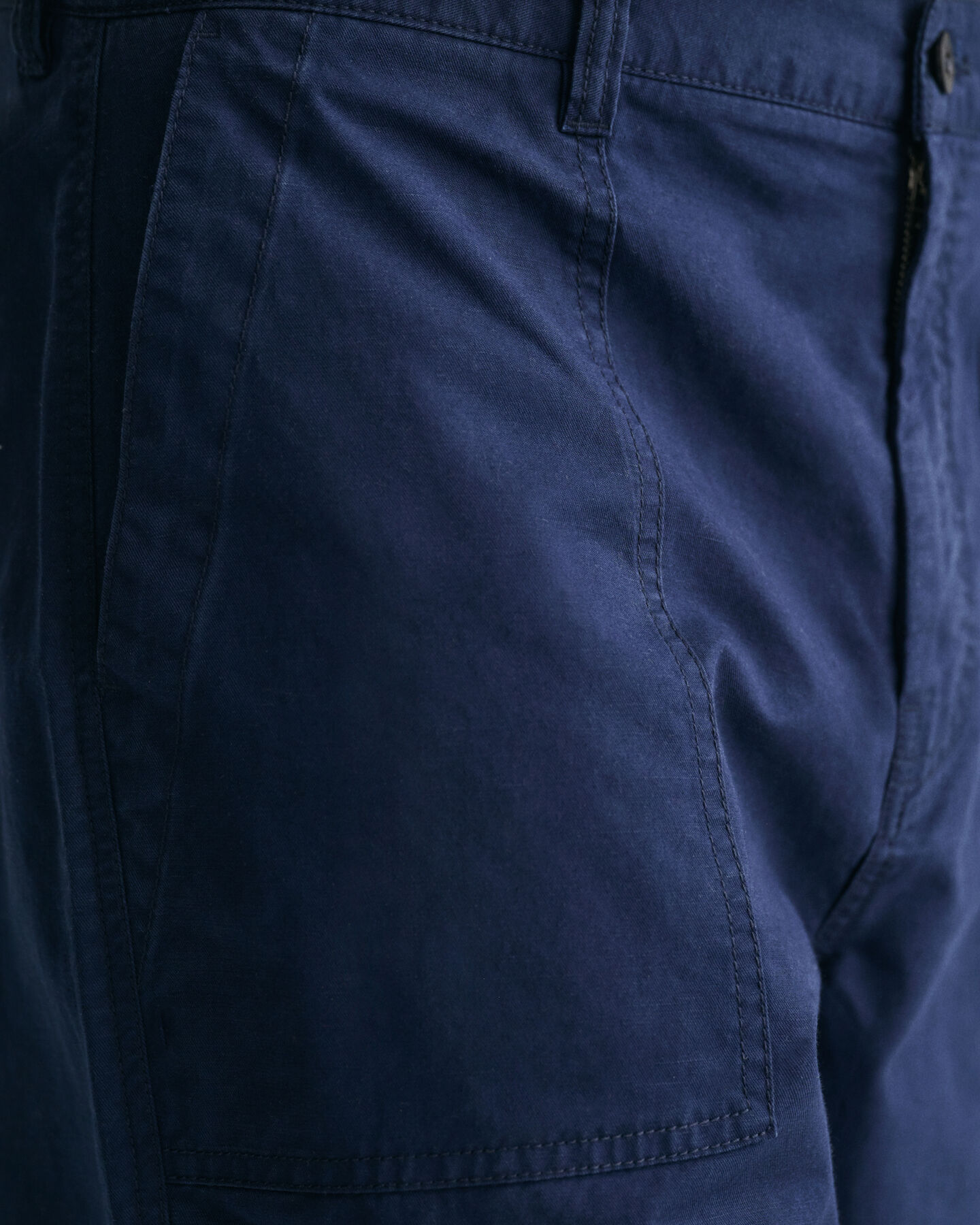 Regular fit shorts i bomull och linne