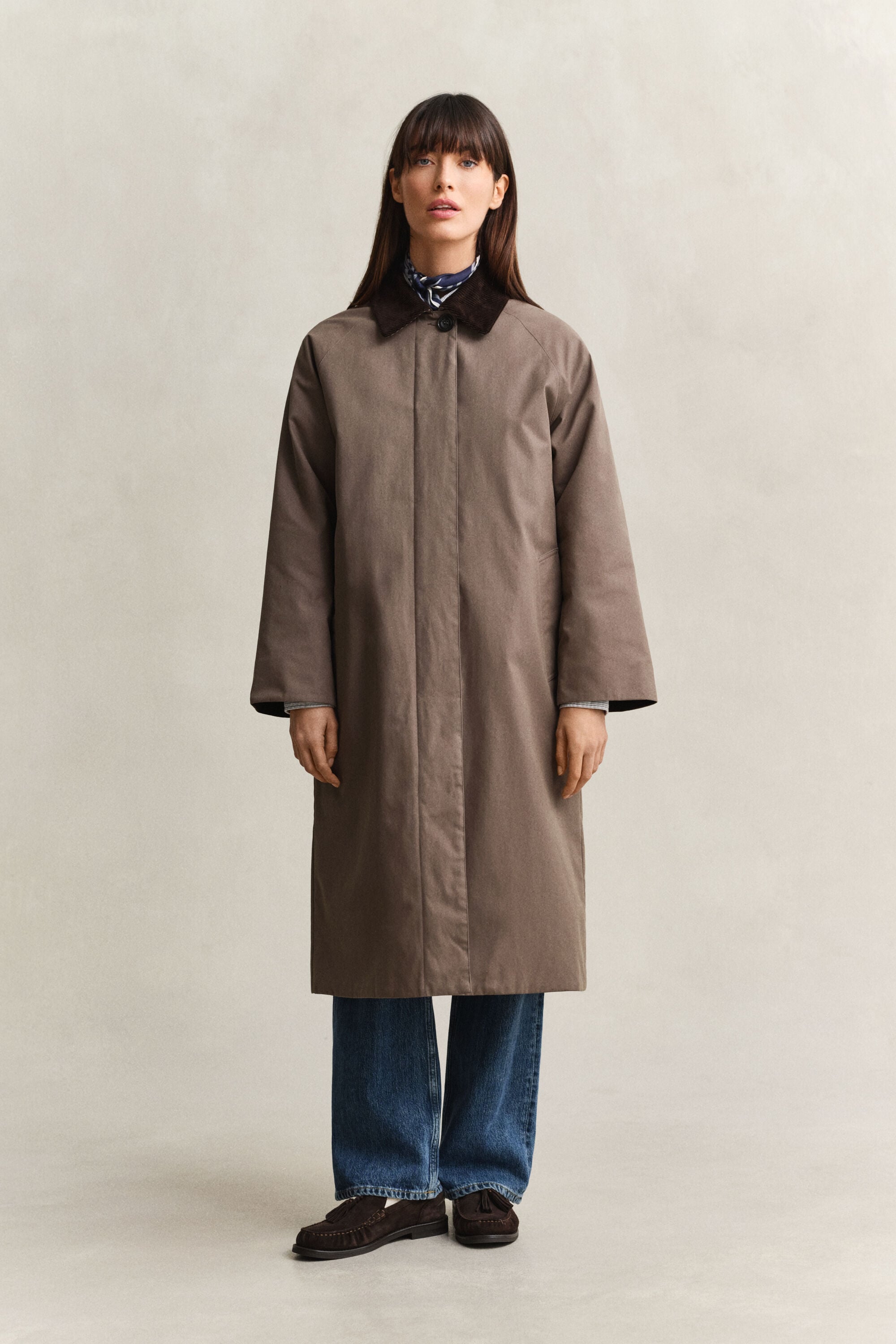 Car coat med vaxad yta