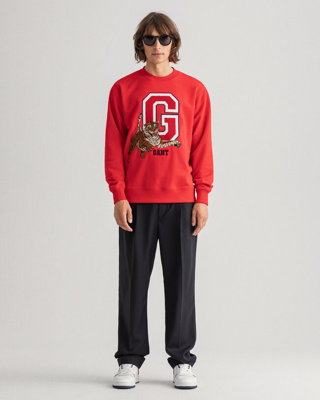 Tiger sweatshirt med rund hals