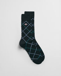 Rutiga strumpor med sköld