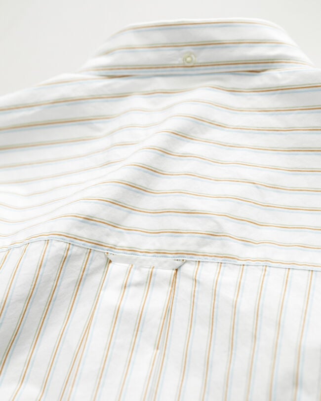 Relaxed fit Heritage randig kort&auml;rmad poplinskjorta