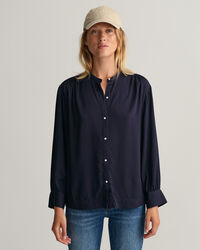 Relaxed fit blus med breda manschetter