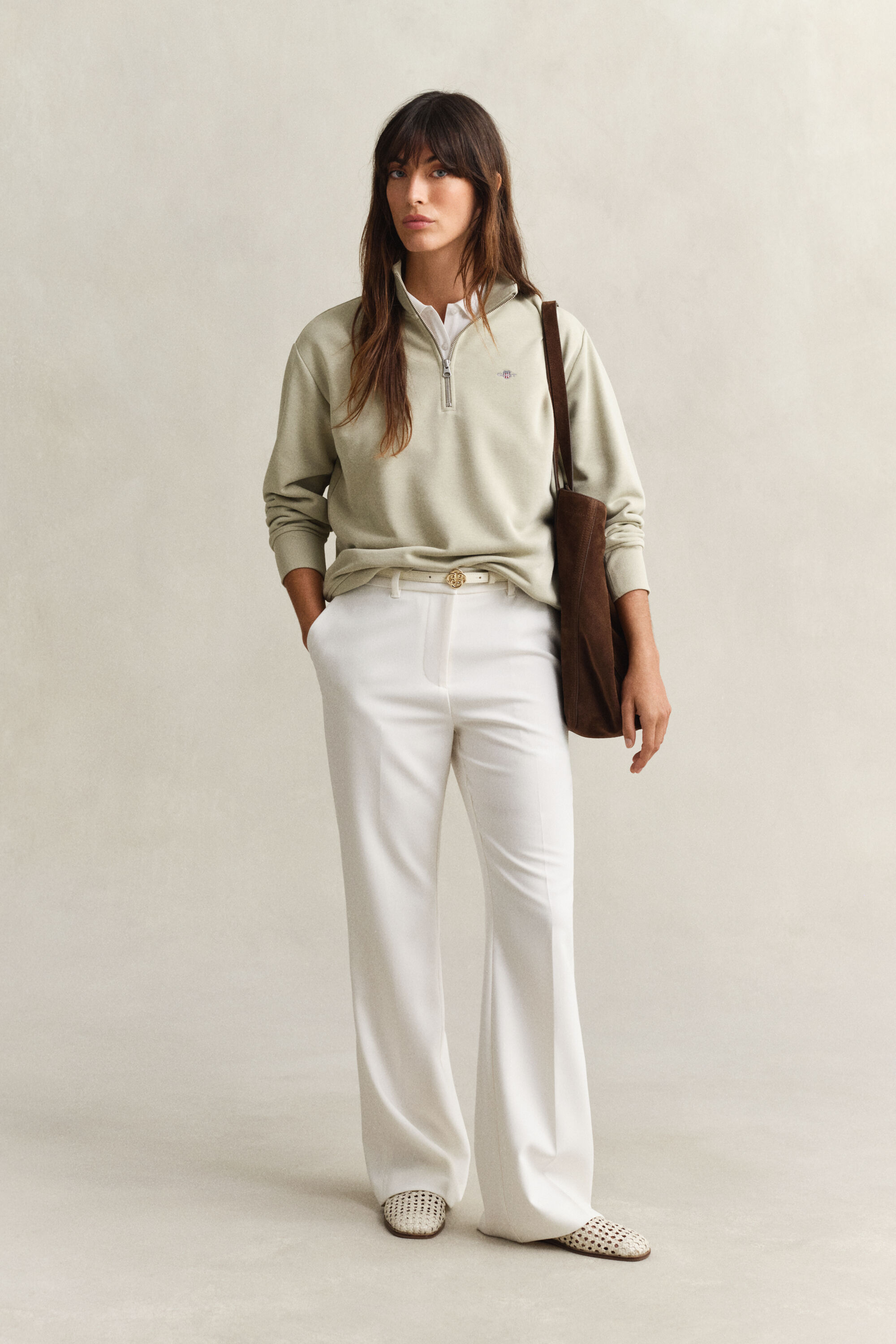 Shield sweatshirt med dragkedja vid halsöppningen