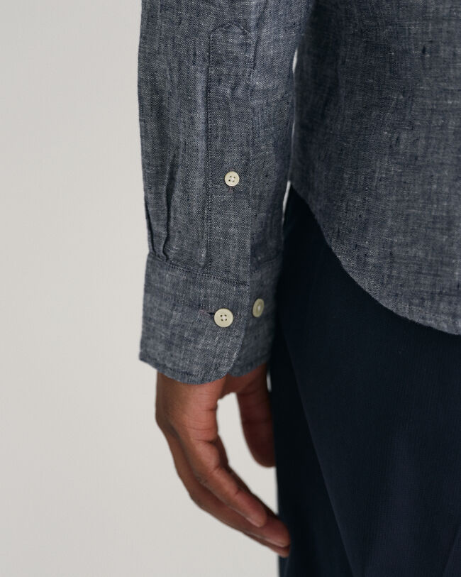 Slim fit linneskjorta