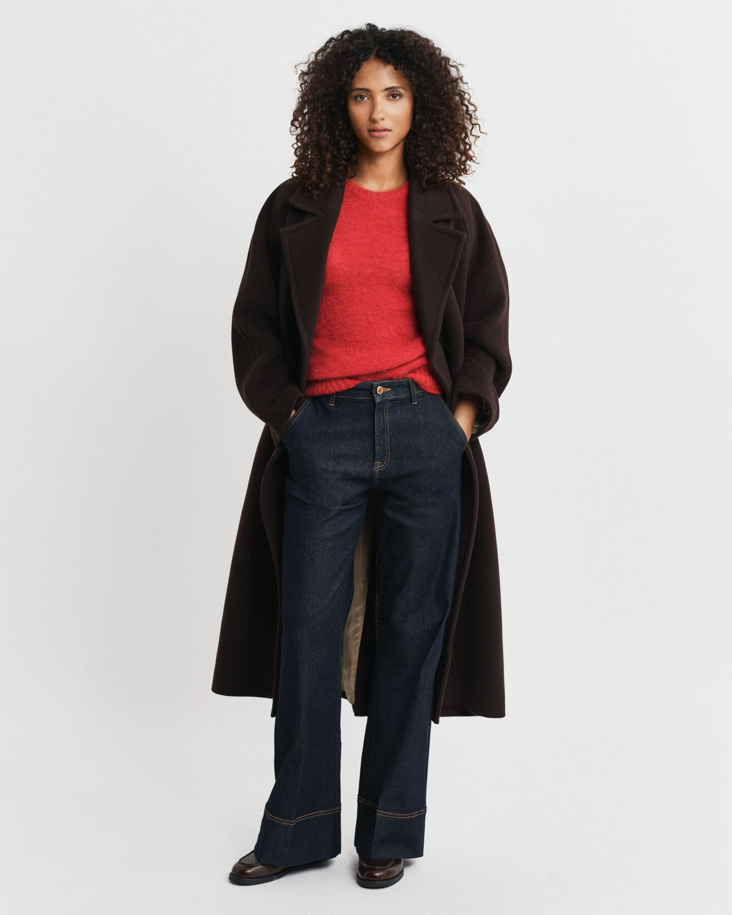 Kortärmad rundhalsad tröja i mohairblandning