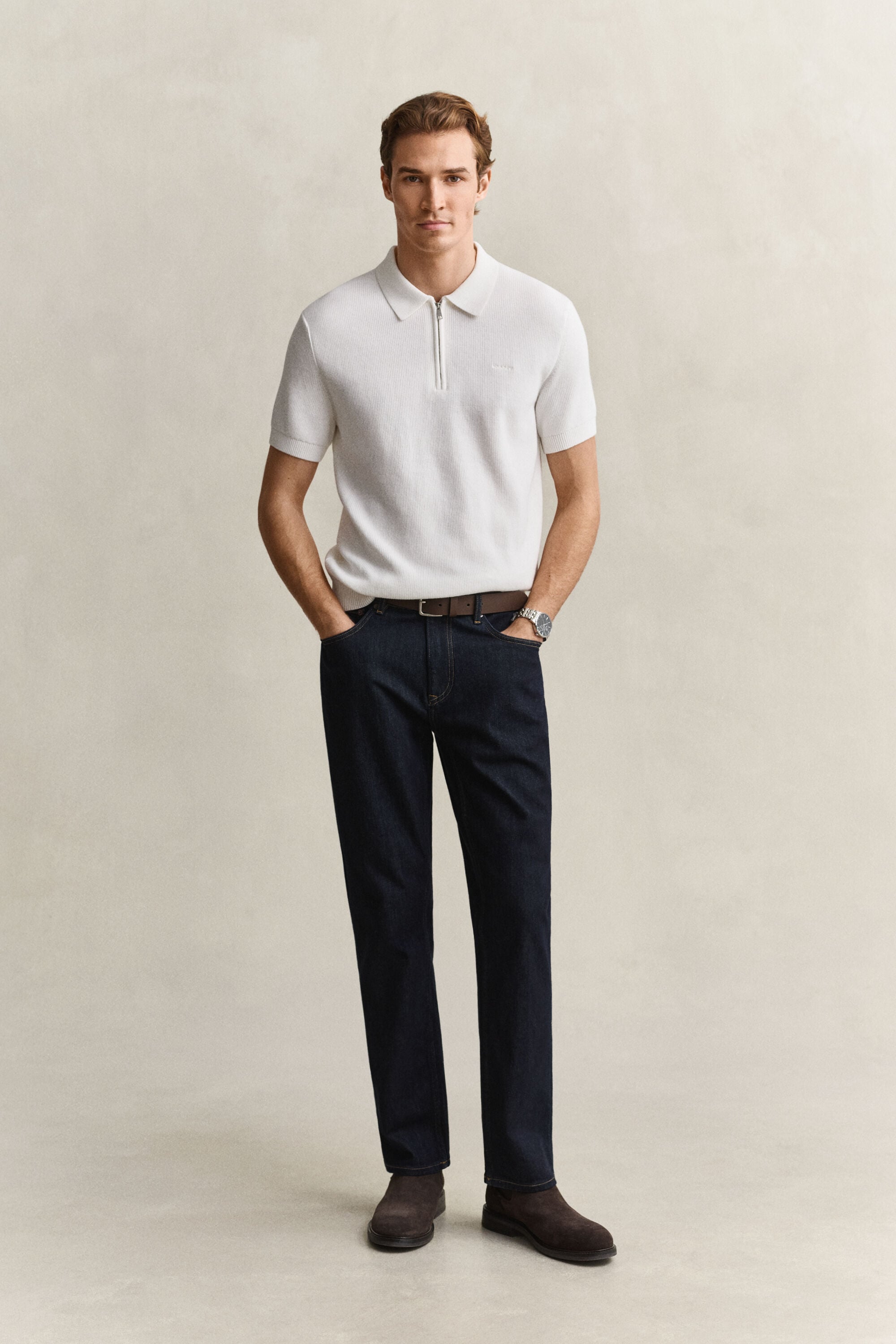 Regular fit jeans i stilren tvätt