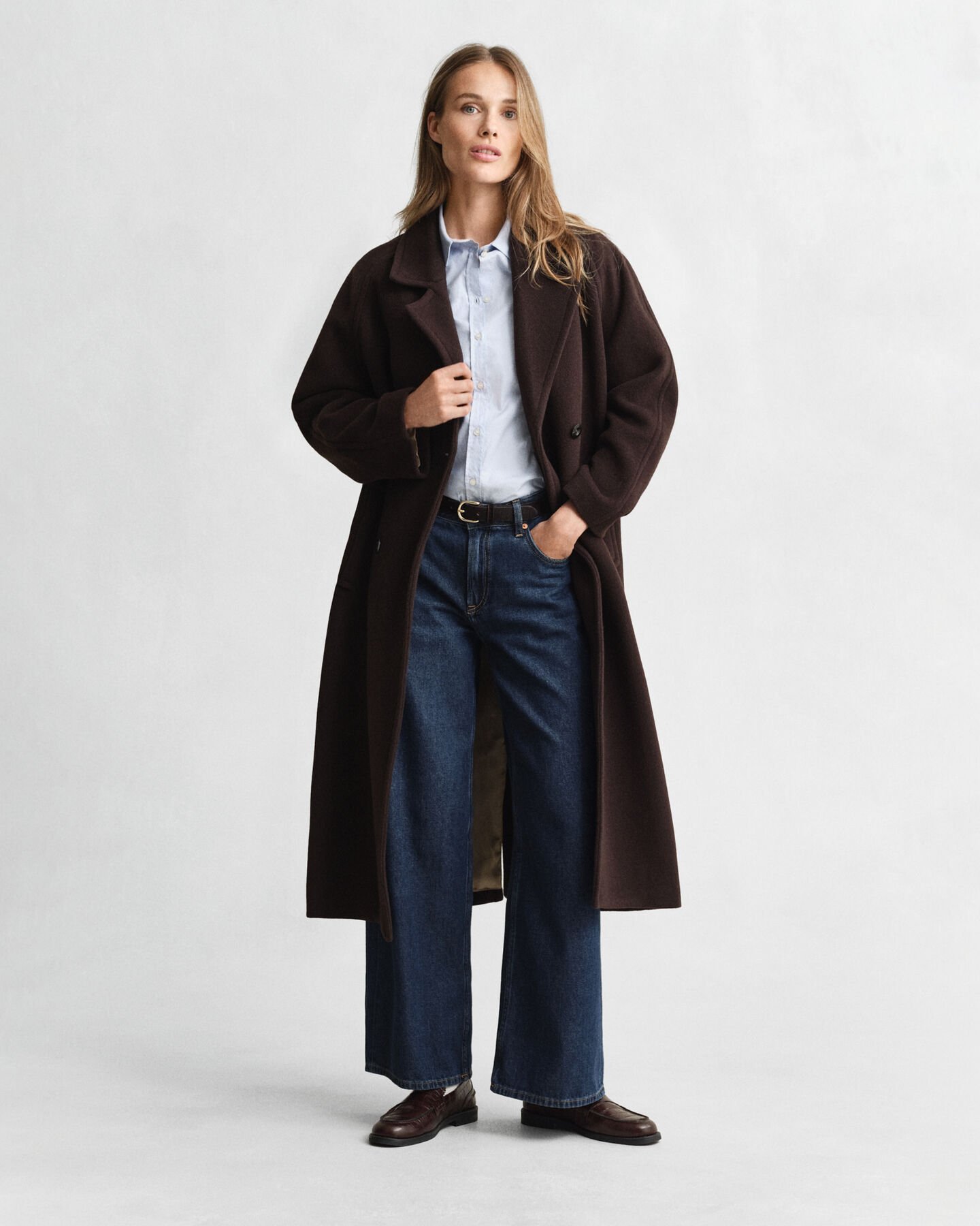 Slim fit oxfordskjorta med stretch