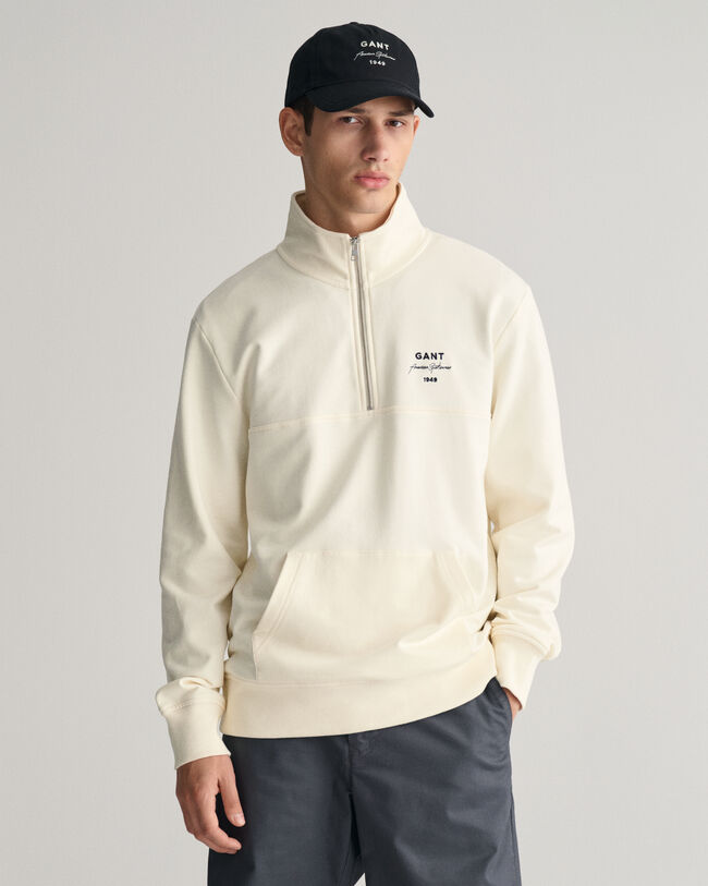 GANT Script Graphic half-zip sweatshirt