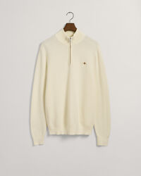 Half-zip bomullstr&ouml;ja med struktur