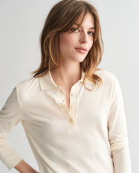 Sömlös långärmad pikétröja