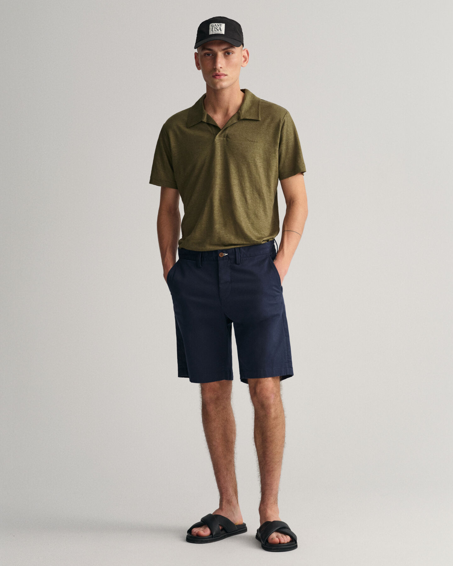 Hallden slim fit twillshorts