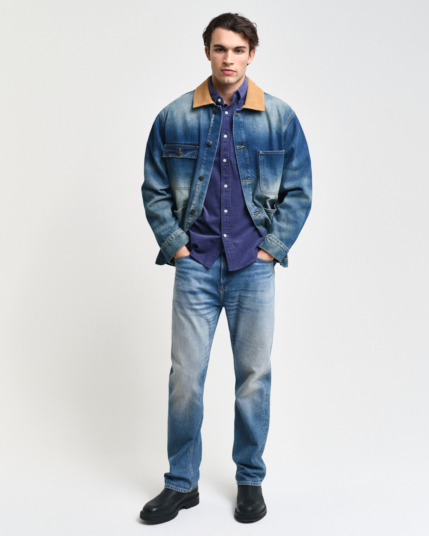 Regular fit manchesterskjorta