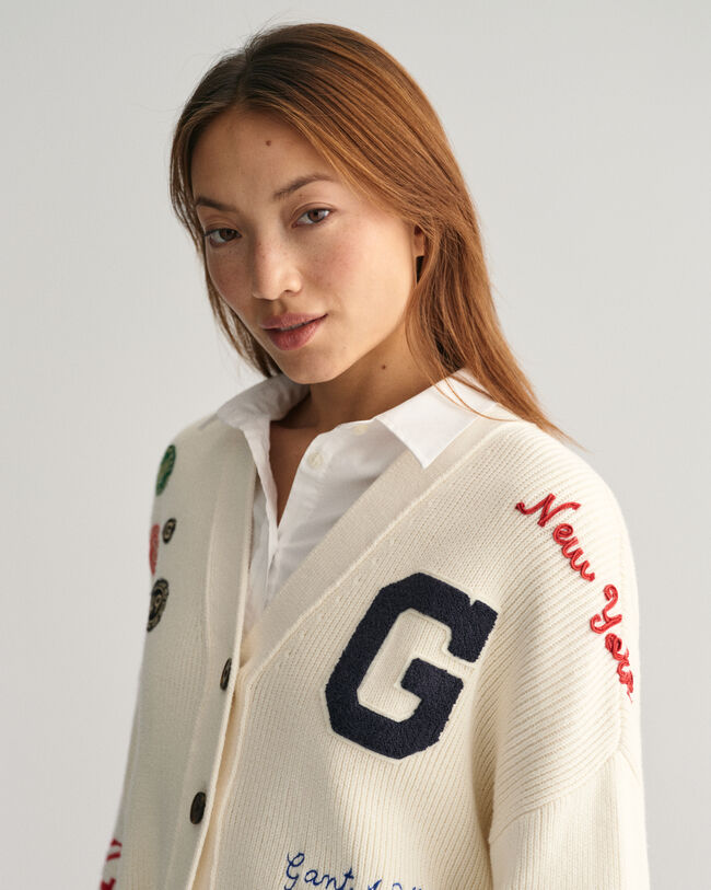Cropped GANT Varsity kofta
