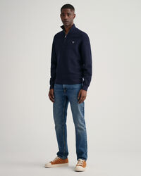 Half-zip bomullströja