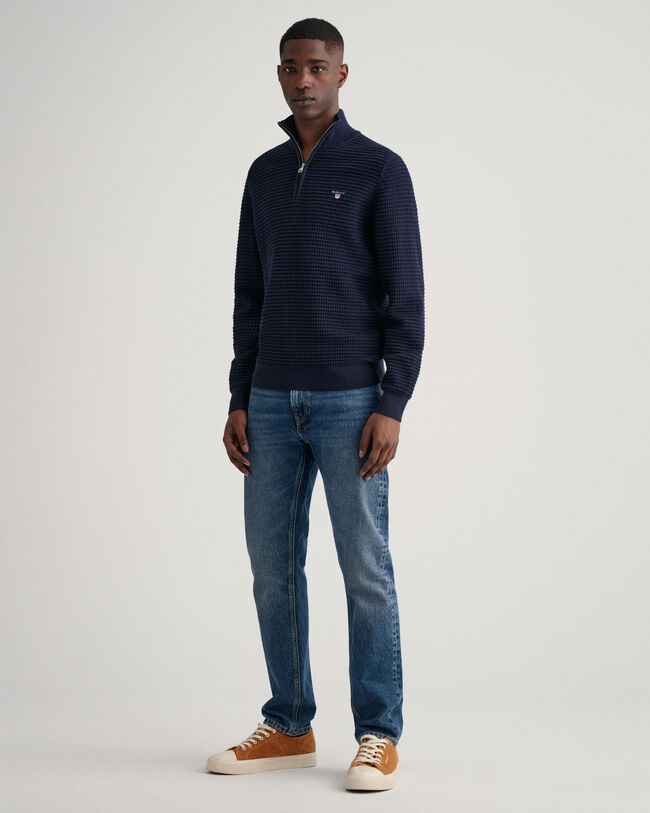 Half-zip bomullströja