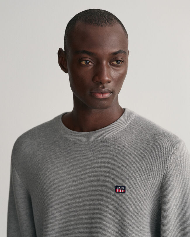 Tunnstickad crew neck tr&ouml;ja