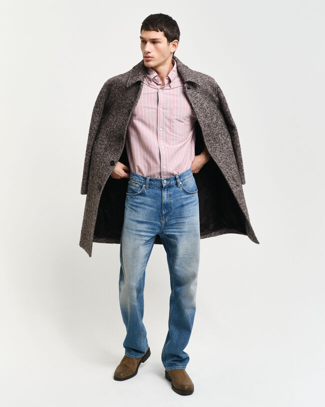 Relaxed fit Heritage randig oxfordskjorta