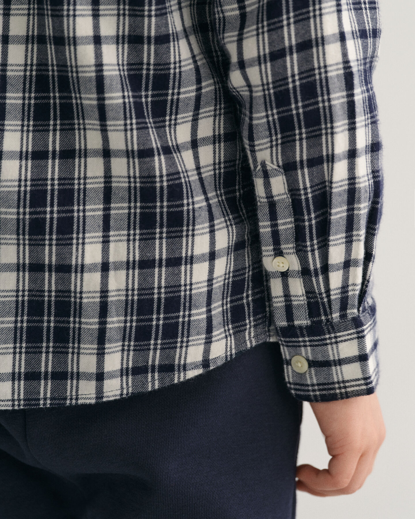 Kids regular fit rutig flanellskjorta