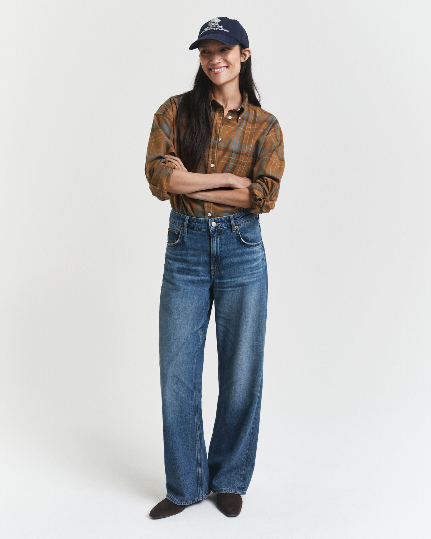 Oversized rutig skjorta