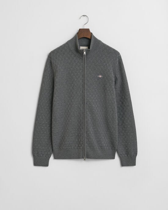 Tröja med dragkedja och mikrostruktur