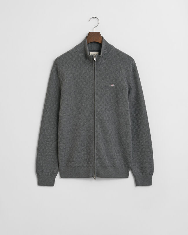 Tröja med dragkedja och mikrostruktur