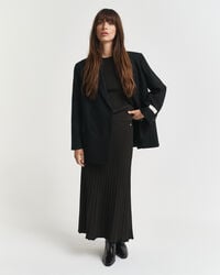 Ribbstickad kontrastfärgad kjol