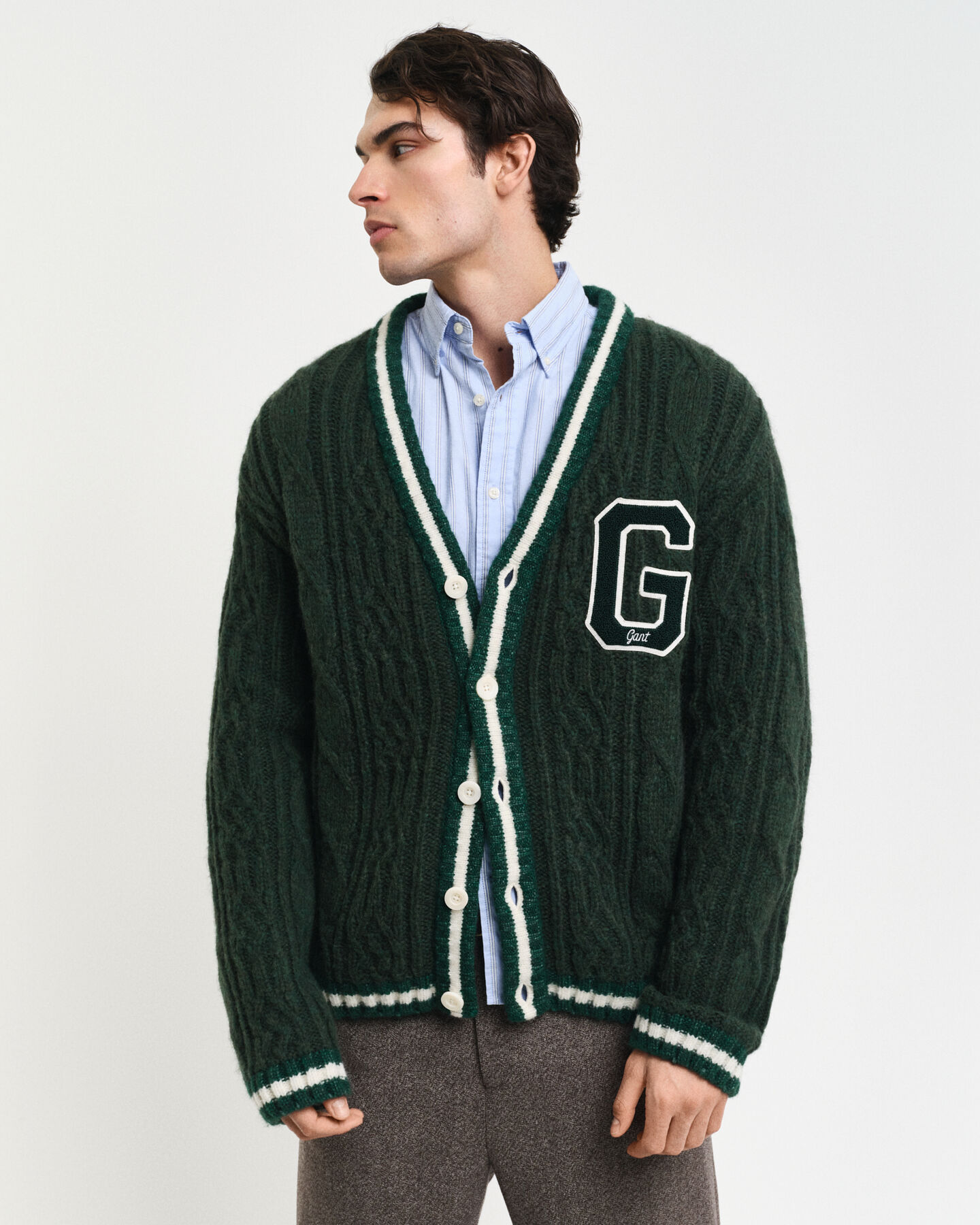 Seasonal G kabelstickad cardigan