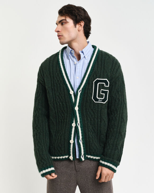 Seasonal G kabelstickad cardigan