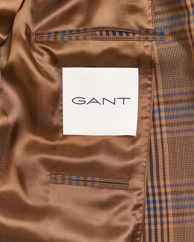 Relaxed fit rutig yllekavaj