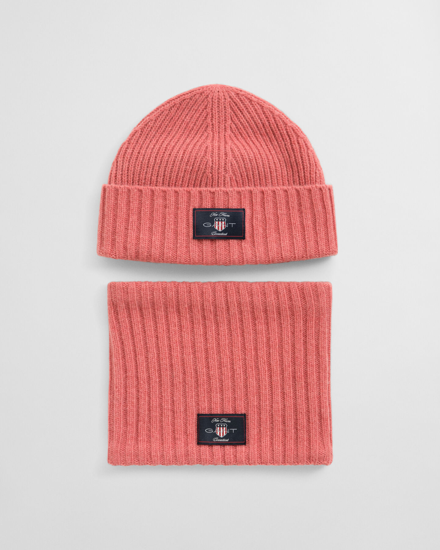 Kids gåvoset med mössa och sjalkrage i ullblandning