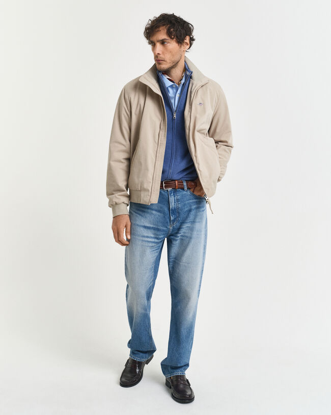 Kofta i bomullspiké med dragkedja