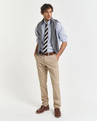 Regular fit klassisk rutig poplinskjorta