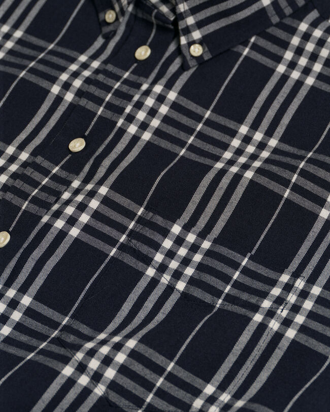 Relaxed fit rutig flanellskjorta