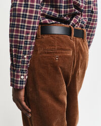 Regular fit rutig tunn twillskjorta