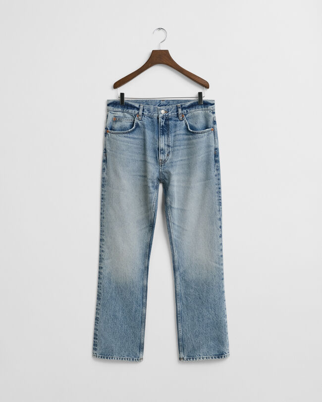 Bootcutjeans i vintagetvätt
