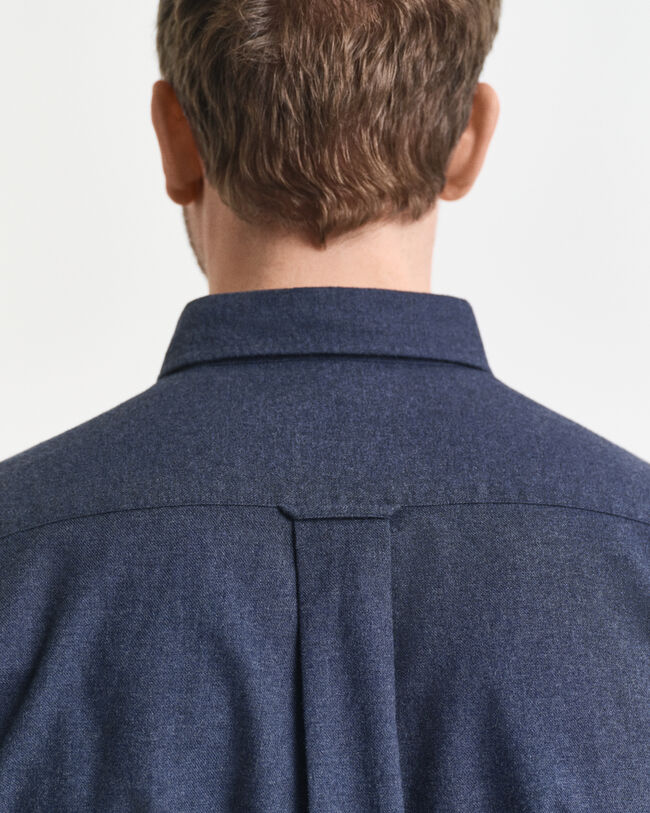 Regular fit melerad flanellskjorta