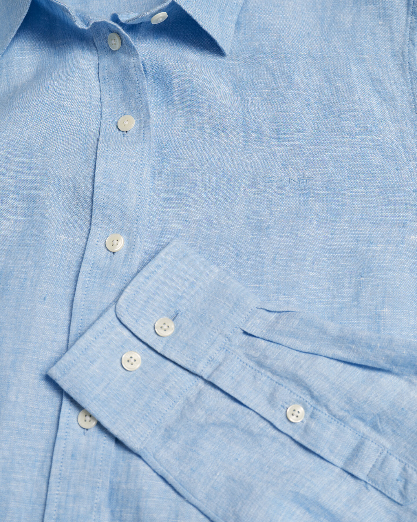 Regular fit skjorta i linnechambray