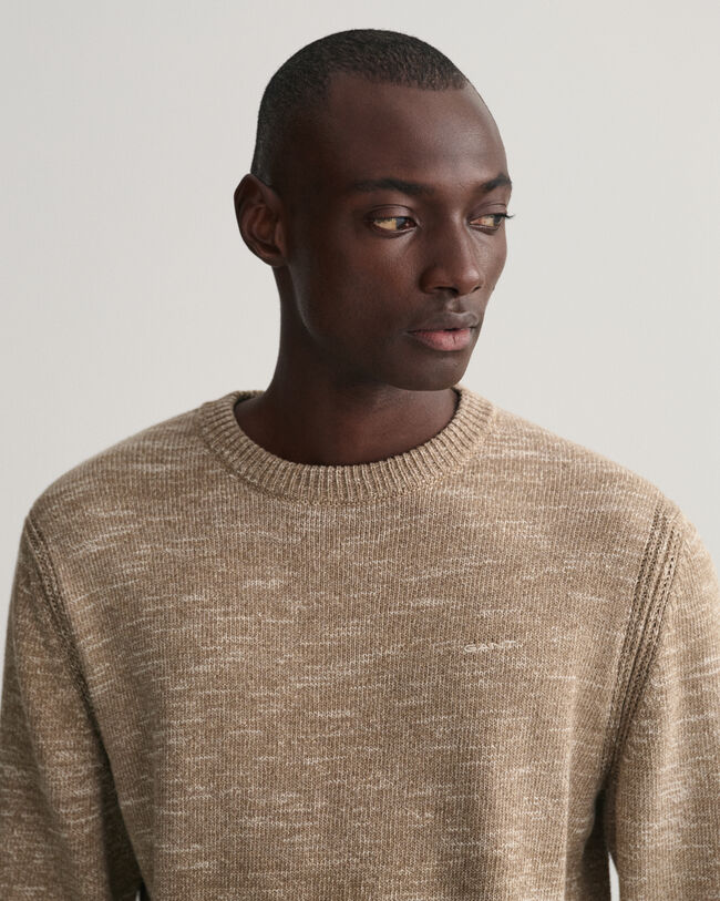 Crew neck tr&ouml;ja med tvinnat garn