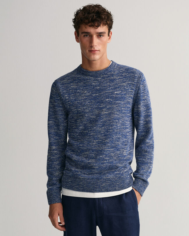 Crew neck tr&ouml;ja med tvinnat garn