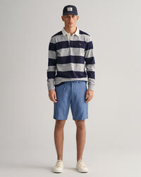 Relaxed fit linneshorts med dragsko