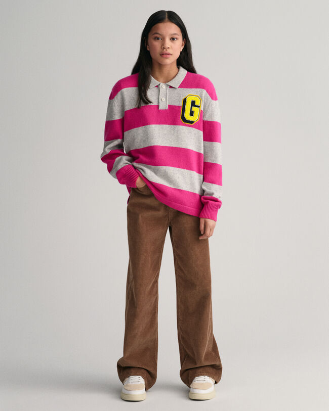 Teen Girls manchesterbyxor med vida ben